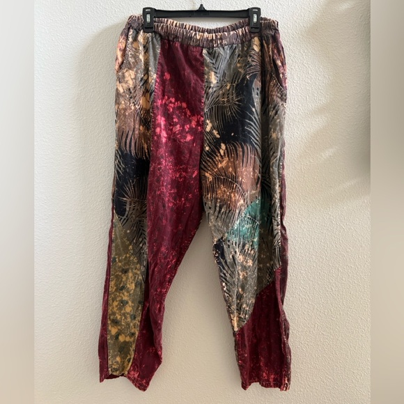 Vintage Surf Things "Get Radical" Patchwork Pants | 80s 90s Boho Surf Skater M/L - Picture 1 of 12